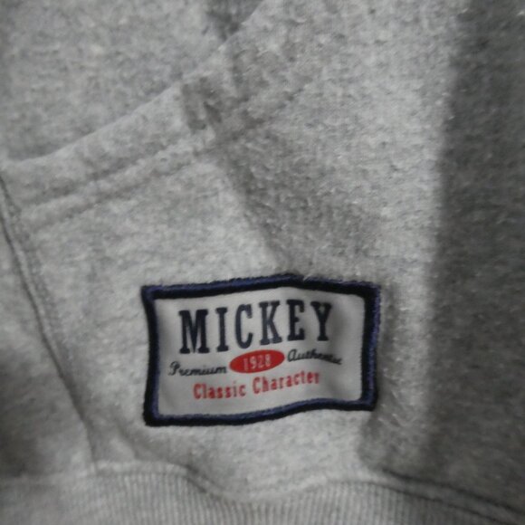 DISNEY STORE | XXL | Grey Zip-Up Hoodie | Embroidered Mickey Mouse Motif - Picture 3 of 16